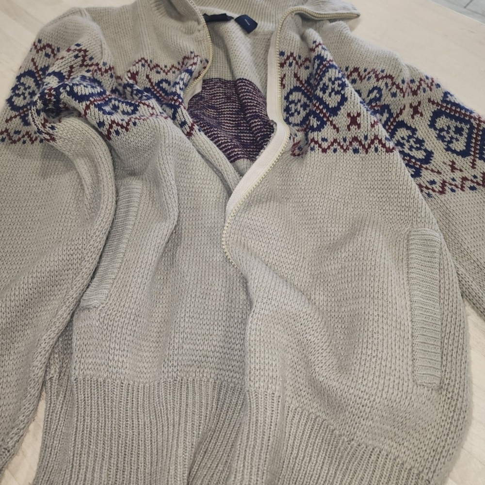 Men's Gray Patterned Sweater